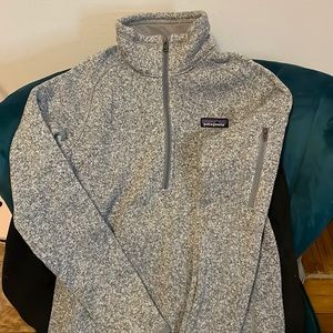 Grey Patagonia 1/4 zip better sweater womens never worn